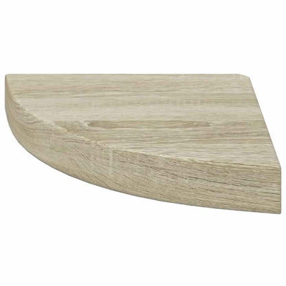 Scaffale Angolare a Parete Rovere 25x25x3,8 cm in MDF | homemem39