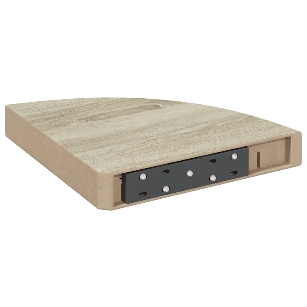 Scaffale Angolare a Parete Rovere 25x25x3,8 cm in MDF | homemem39