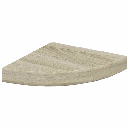 Scaffali Angolari a Parete 2 pz Rovere 25x25x3,8 cm in MDF | homemem39
