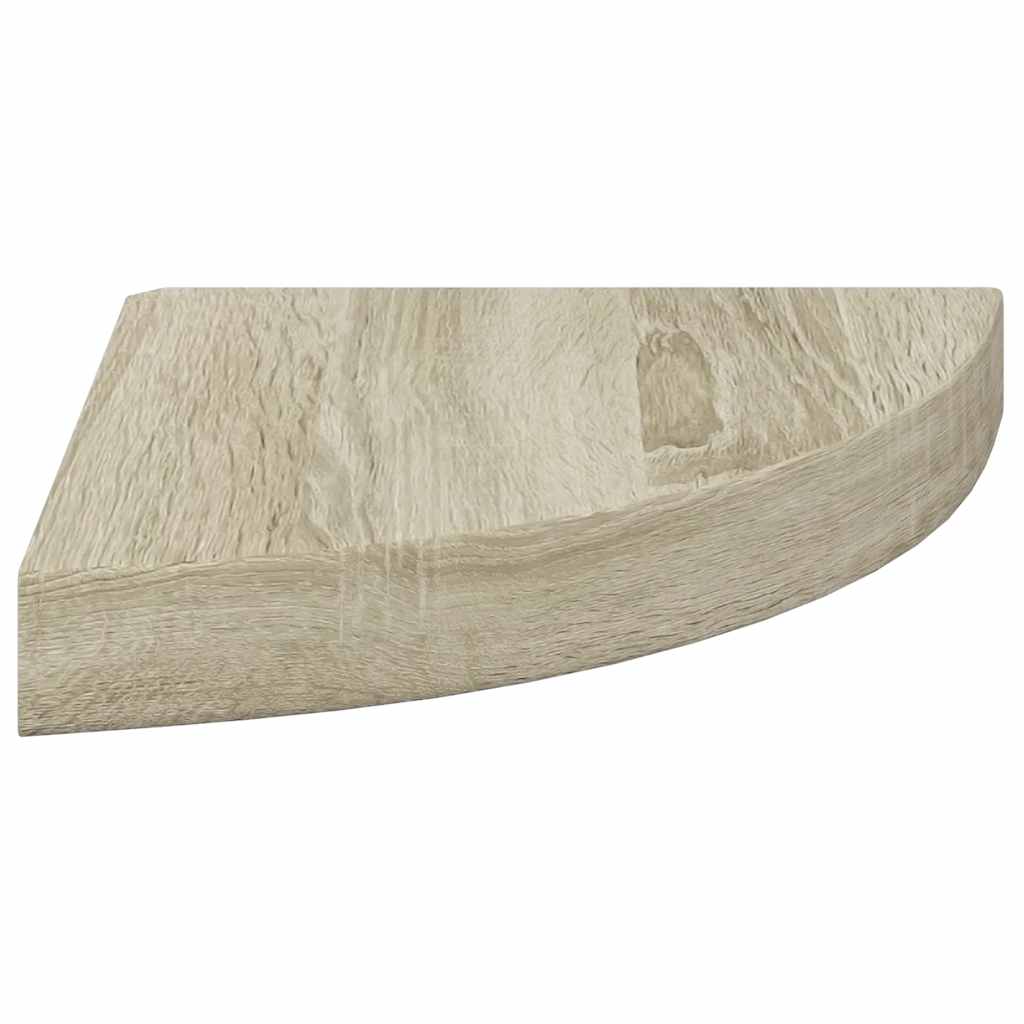 Scaffali Angolari a Parete 2 pz Rovere 25x25x3,8 cm in MDF | homemem39