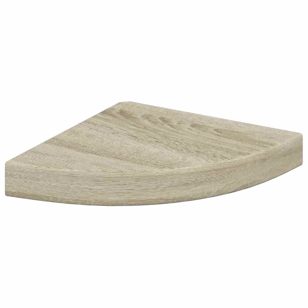 Scaffali Angolari a Parete 4 pz Rovere 25x25x3,8 cm in MDF | homemem39