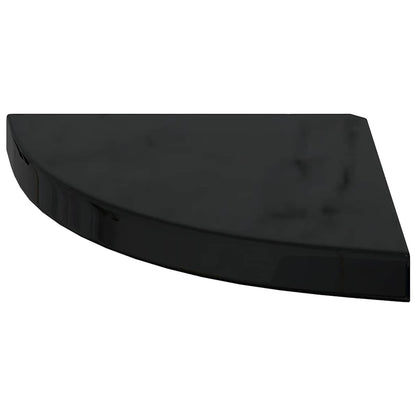Scaffali Angolari a Parete 4 pz Nero Lucido 35x35x3,8 cm MDF | homemem39