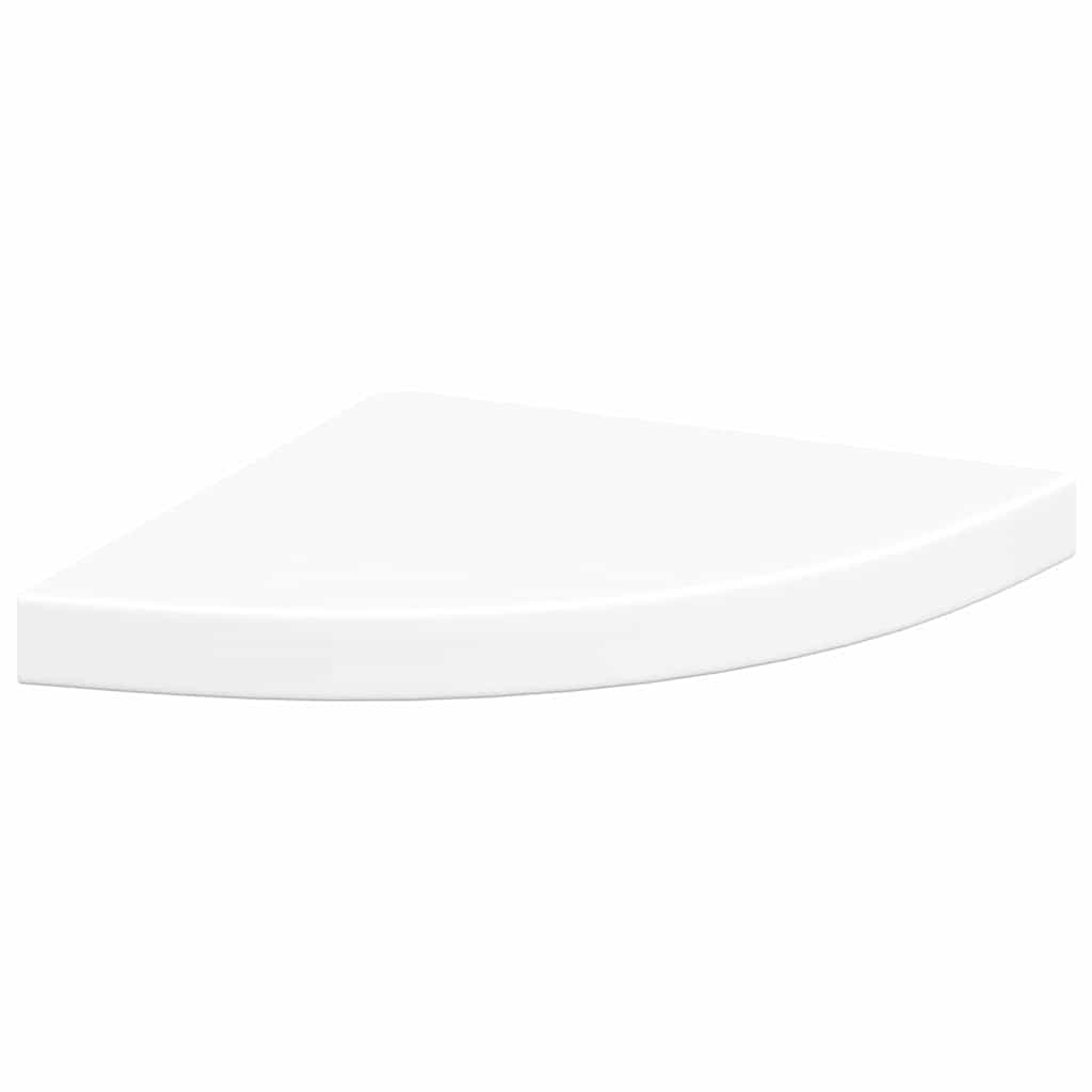 Mensola angolare sospesa bianca 35x35x3,8 cm MDF | homemem39