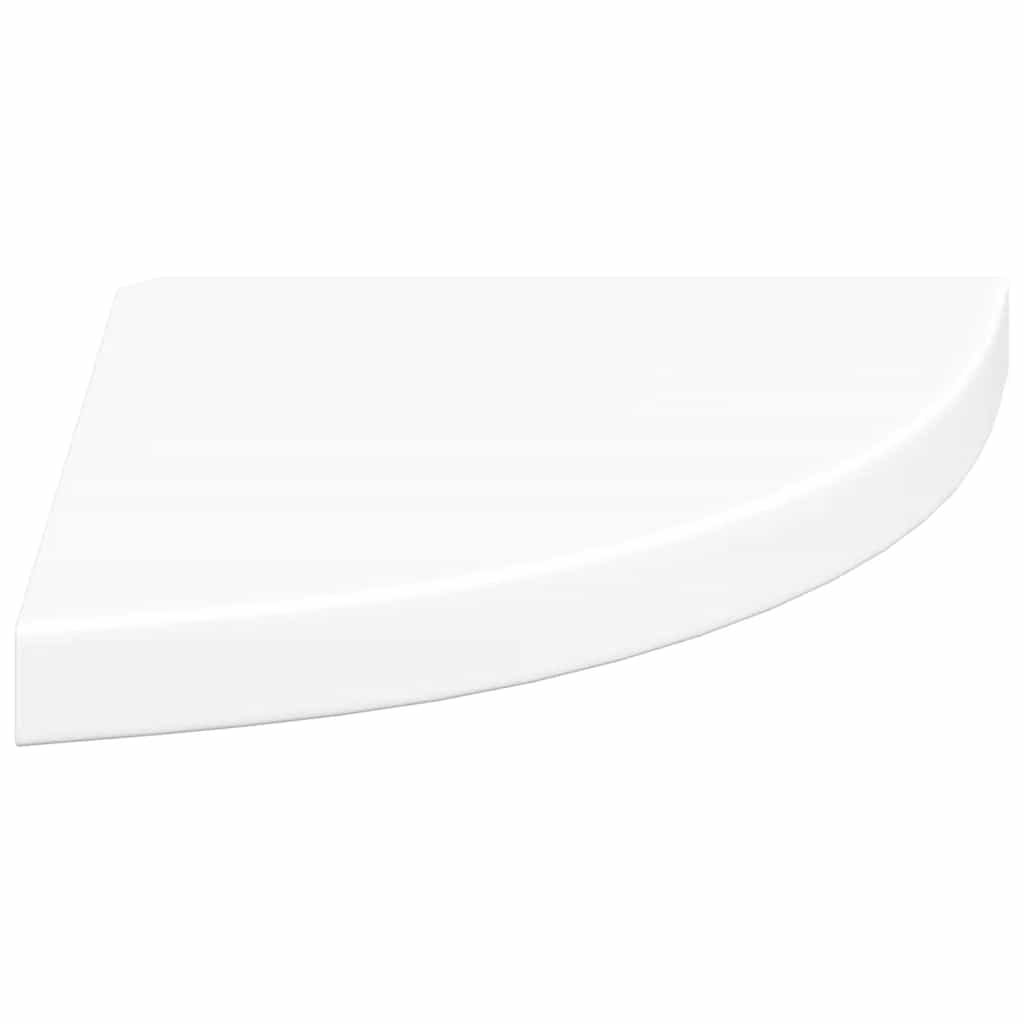 Mensola angolare sospesa bianca 35x35x3,8 cm MDF | homemem39