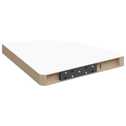 Mensola angolare sospesa bianca 35x35x3,8 cm MDF | homemem39