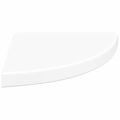 Mensole Angolari Sospese 2 pz Bianche 35x35x3,8 cm MDF | homemem39