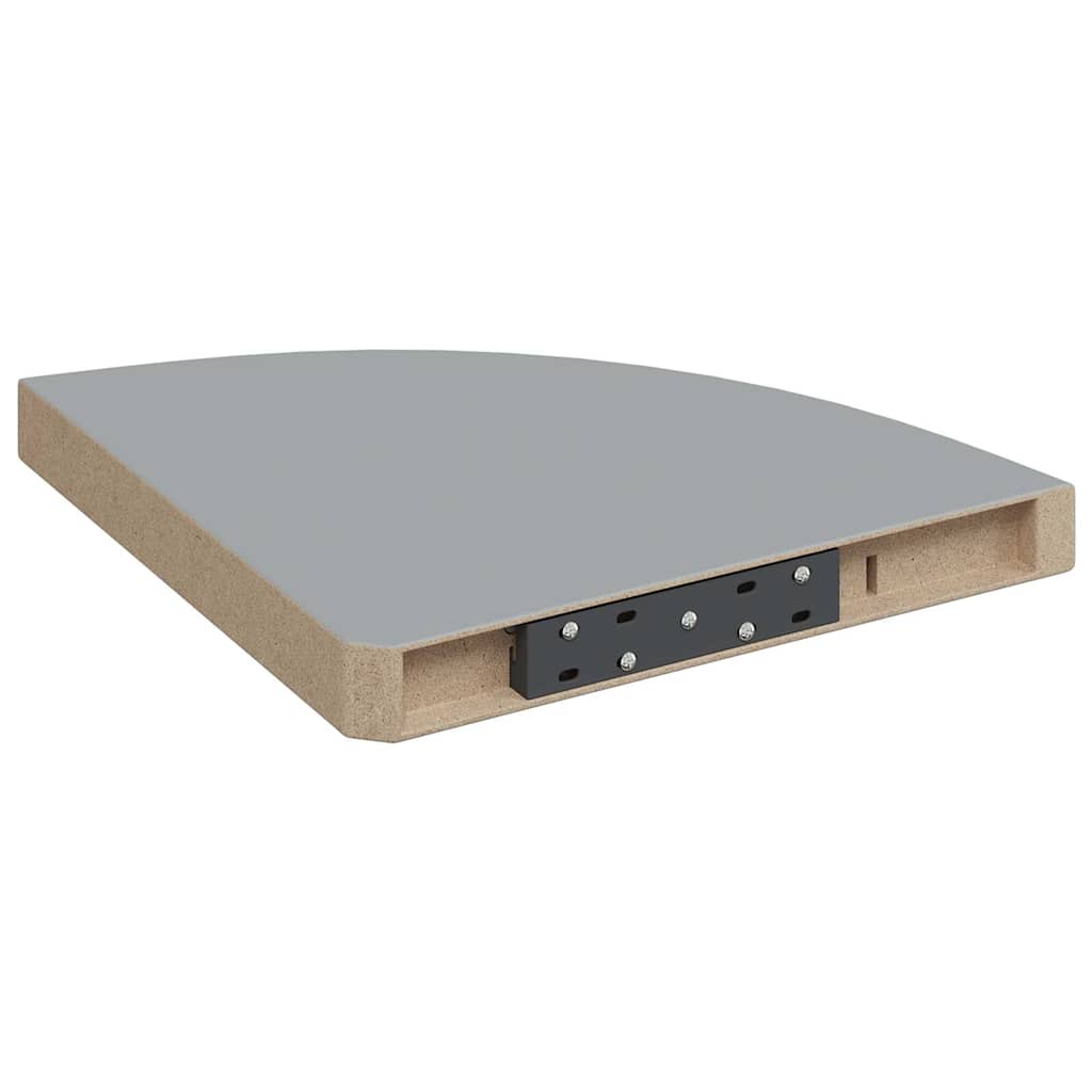 Scaffali Angolari a Parete 4 pz Grigi 35x35x3,8 cm in MDF | homemem39