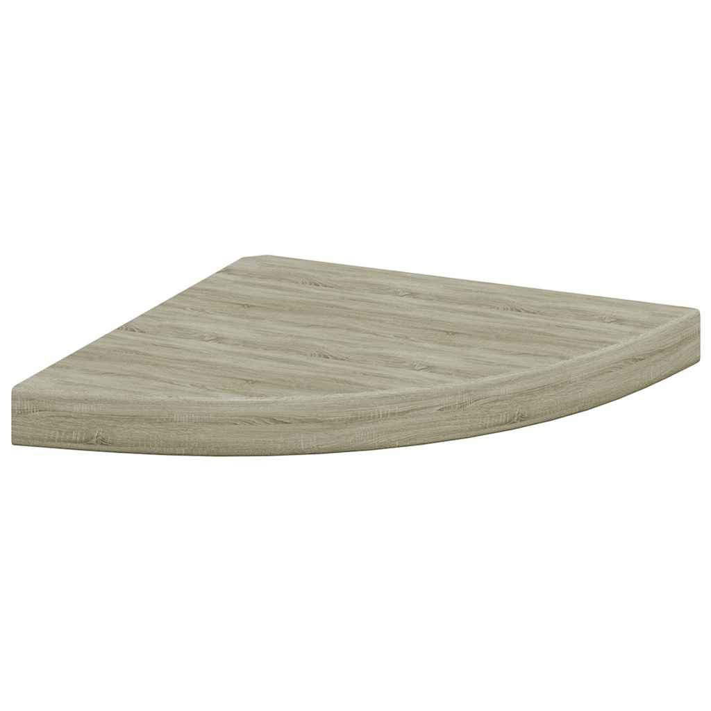 Scaffale Angolare a Parete Rovere 35x35x3,8 cm in MDF | homemem39
