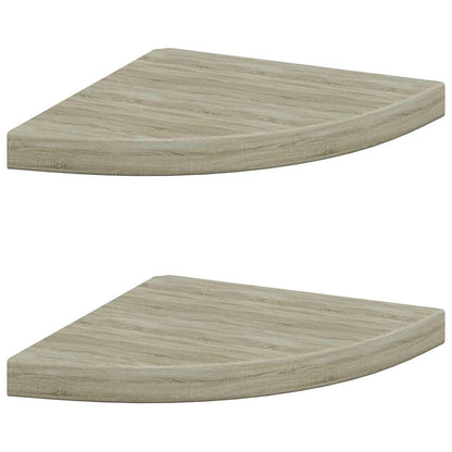 Scaffali Angolari a Parete 2 pz Rovere 35x35x3,8 cm in MDF | homemem39