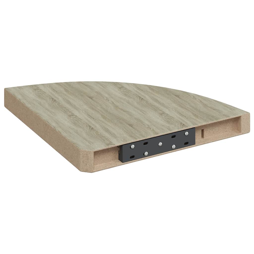 Scaffali Angolari a Parete 2 pz Rovere 35x35x3,8 cm in MDF | homemem39