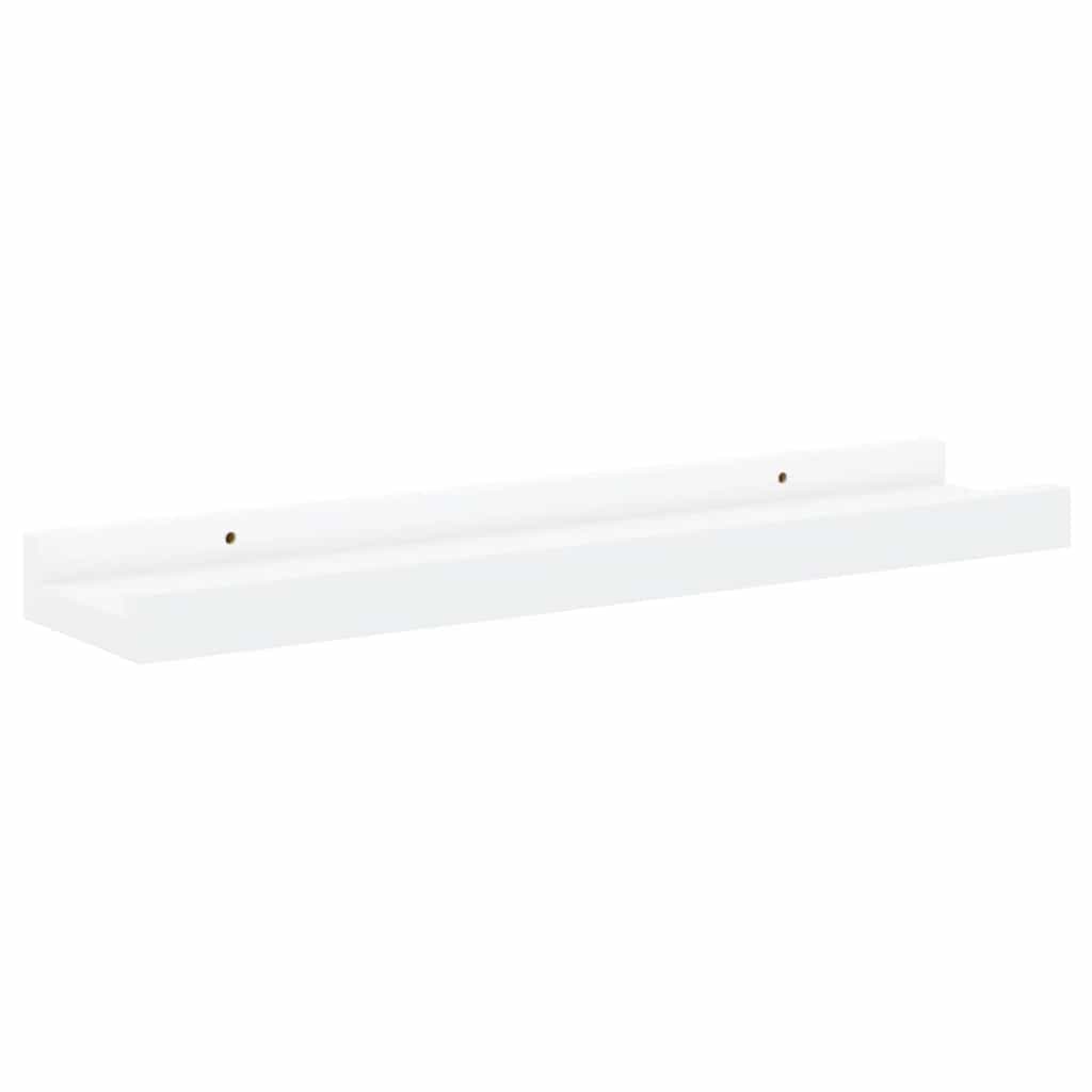 Mensole con Sporgenza 2 pz Bianche 40x9x3 cm MDF | homemem39