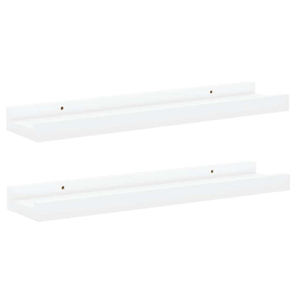 Mensole con Sporgenza 2 pz Bianche 40x9x3 cm MDF | homemem39