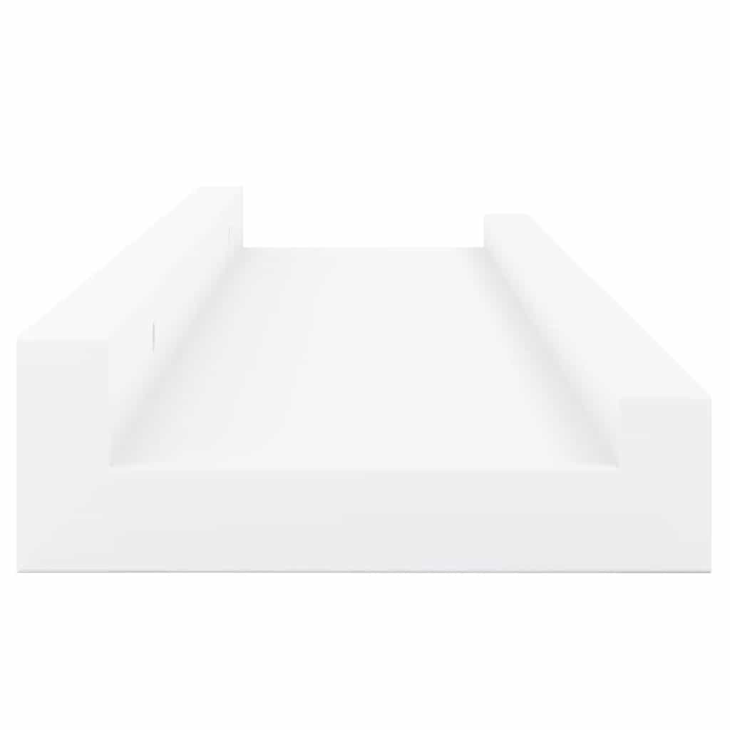 Mensole con Sporgenza 2 pz Bianche 40x9x3 cm MDF | homemem39