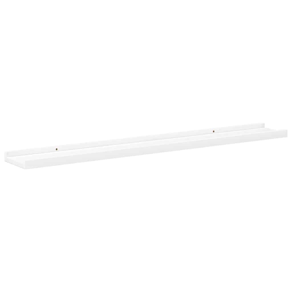 Mensole con Sporgenza 2 pz Bianche 80x9x3 cm MDF | homemem39