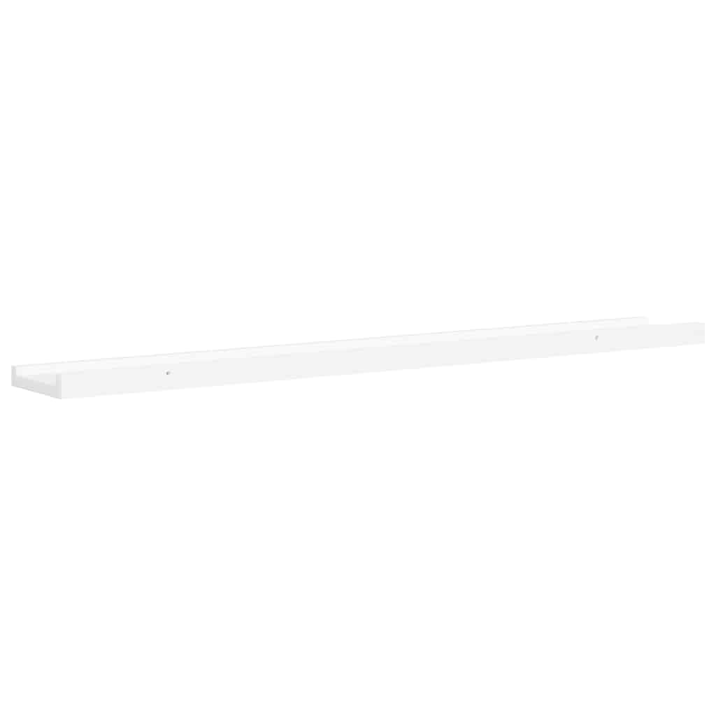 Mensole con Sporgenza 2 pz Bianche 80x9x3 cm MDF | homemem39