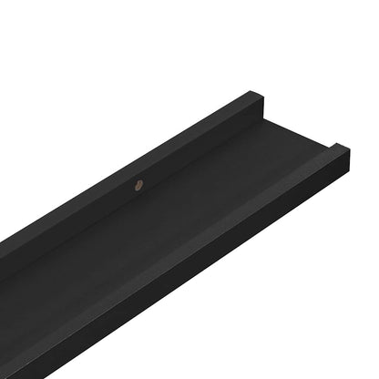 Mensole con Sporgenza 2 pz Nere 40x9x3 cm MDF | homemem39