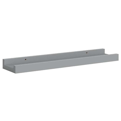 Mensole Loggia per Foto 2 pz Grigie 40x9x3 cm in MDF | homemem39