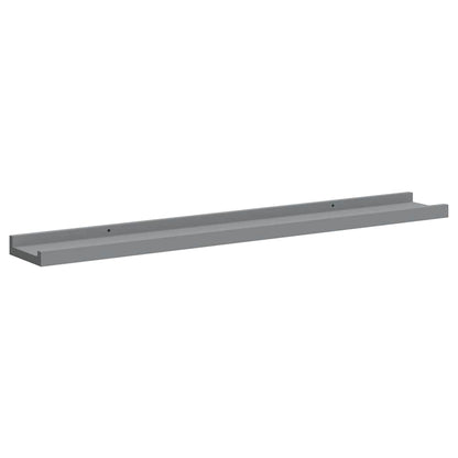 Mensole Loggia per Foto 2 pz Grigie 80x9x3 cm in MDF | homemem39