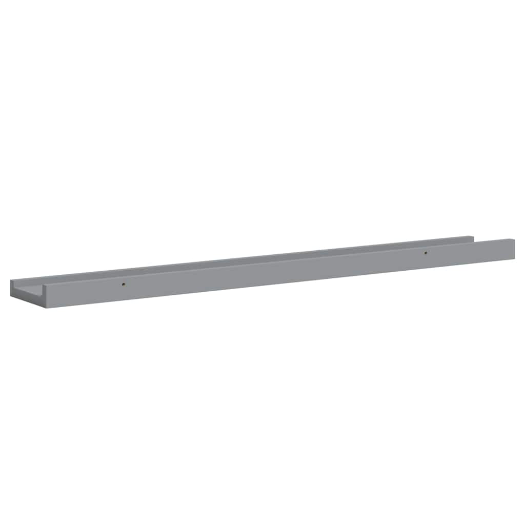 Mensole Loggia per Foto 2 pz Grigie 80x9x3 cm in MDF | homemem39