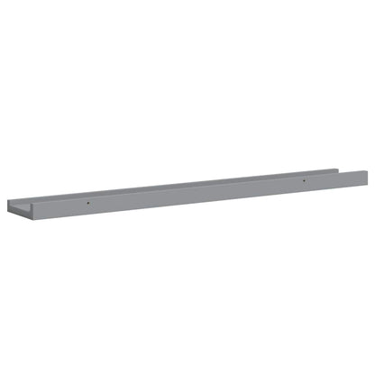 Mensole Loggia per Foto 2 pz Grigie 80x9x3 cm in MDF | homemem39