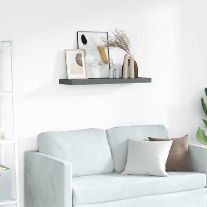 Mensole Loggia per Foto 2 pz Grigie 80x9x3 cm in MDF | homemem39