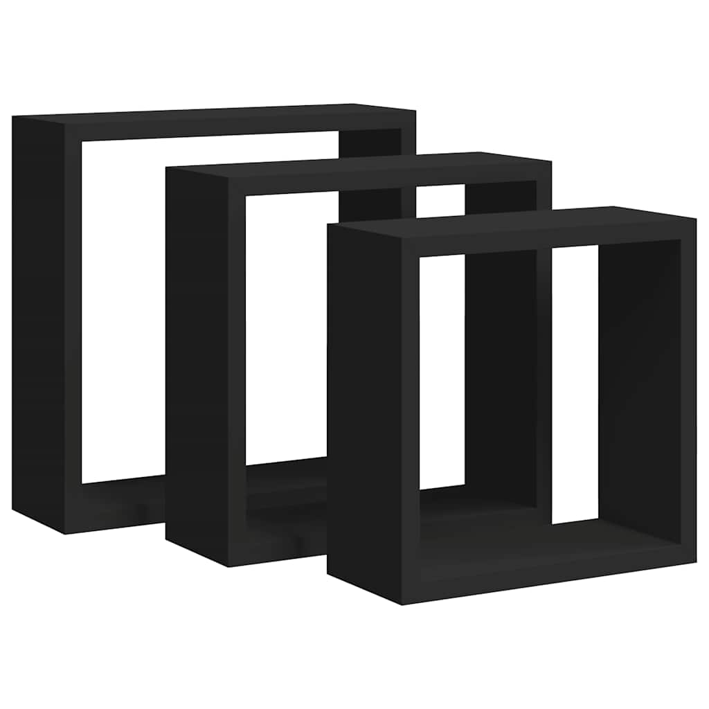 Mensole a Cubo da Parete 3 pz Bianche in MDF | homemem39