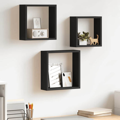 Mensole a Cubo da Parete 3 pz Bianche in MDF | homemem39