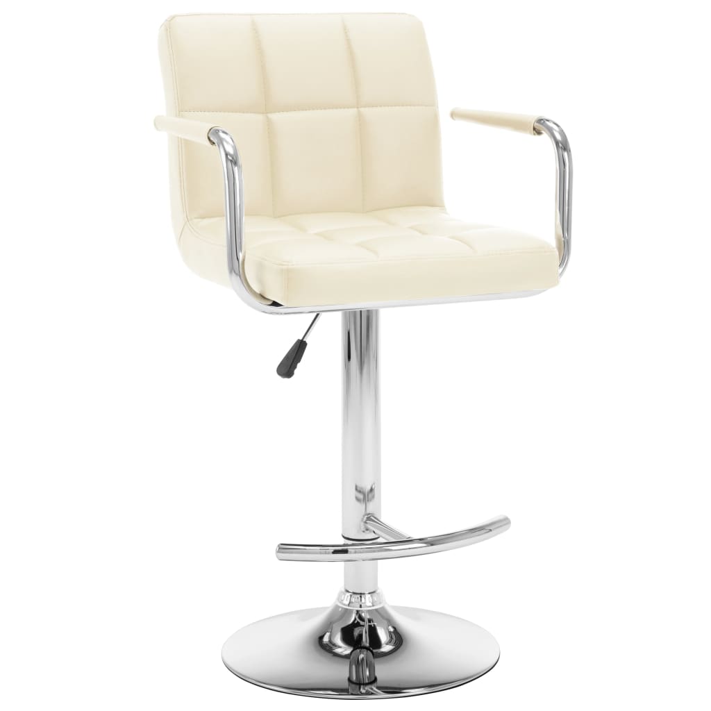 Sgabelli da Bar 2 pz Crema in Similpelle - homemem39