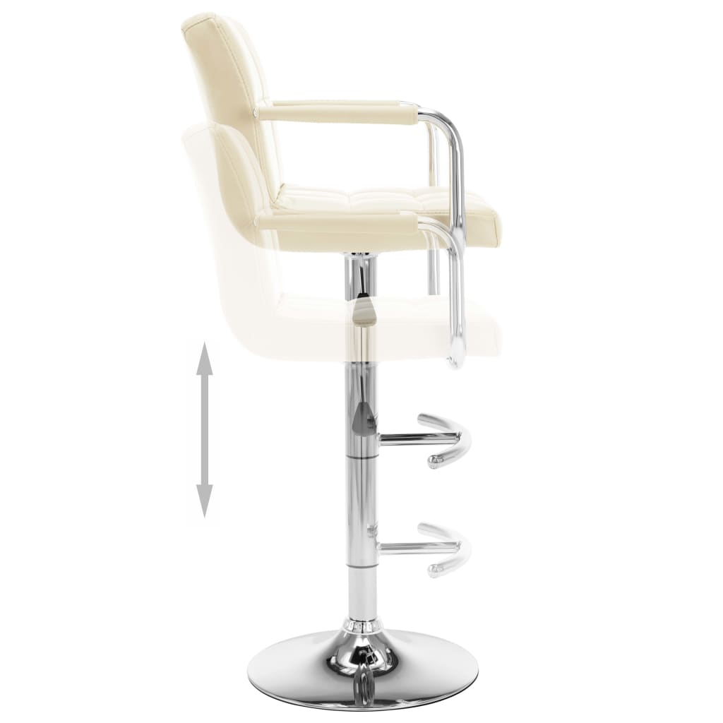 Sgabelli da Bar 2 pz Crema in Similpelle - homemem39