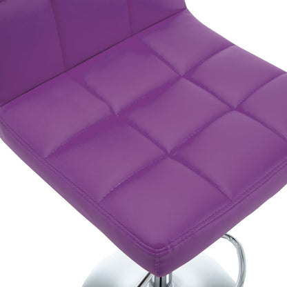 Sgabelli da Bar 2 pz Viola in Similpelle