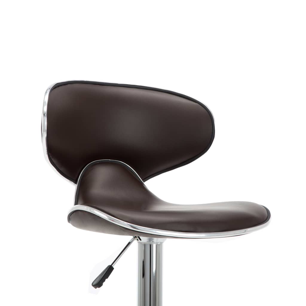 Sgabelli da Bar 2 pz Marroni in Similpelle