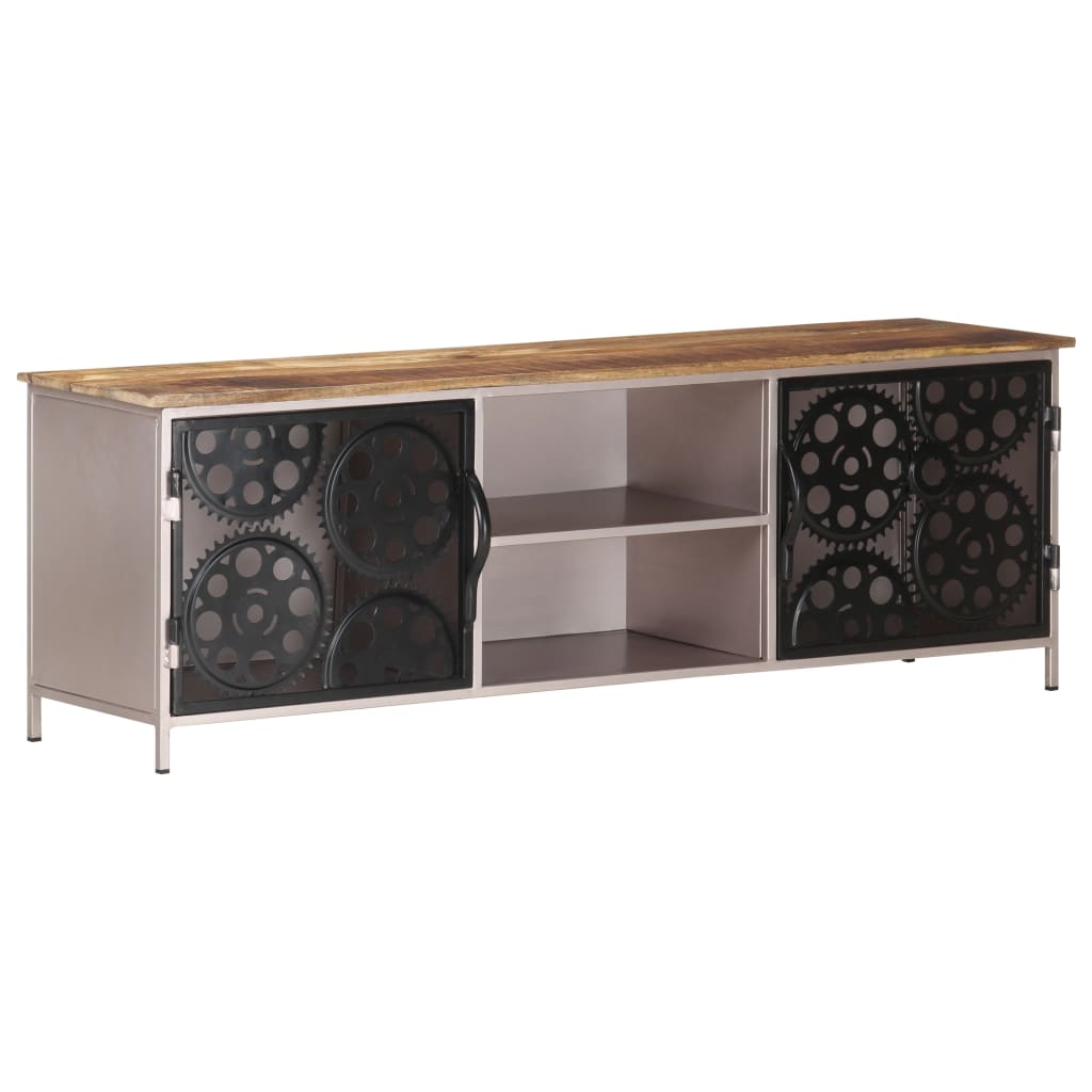 Mobile Porta TV 120x30x40 cm in Legno di Mango Grezzo - homemem39