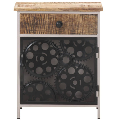 Comodino 40x30x50 cm in Legno di Mango Grezzo - homemem39