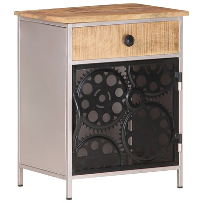 Comodino 40x30x50 cm in Legno di Mango Grezzo - homemem39