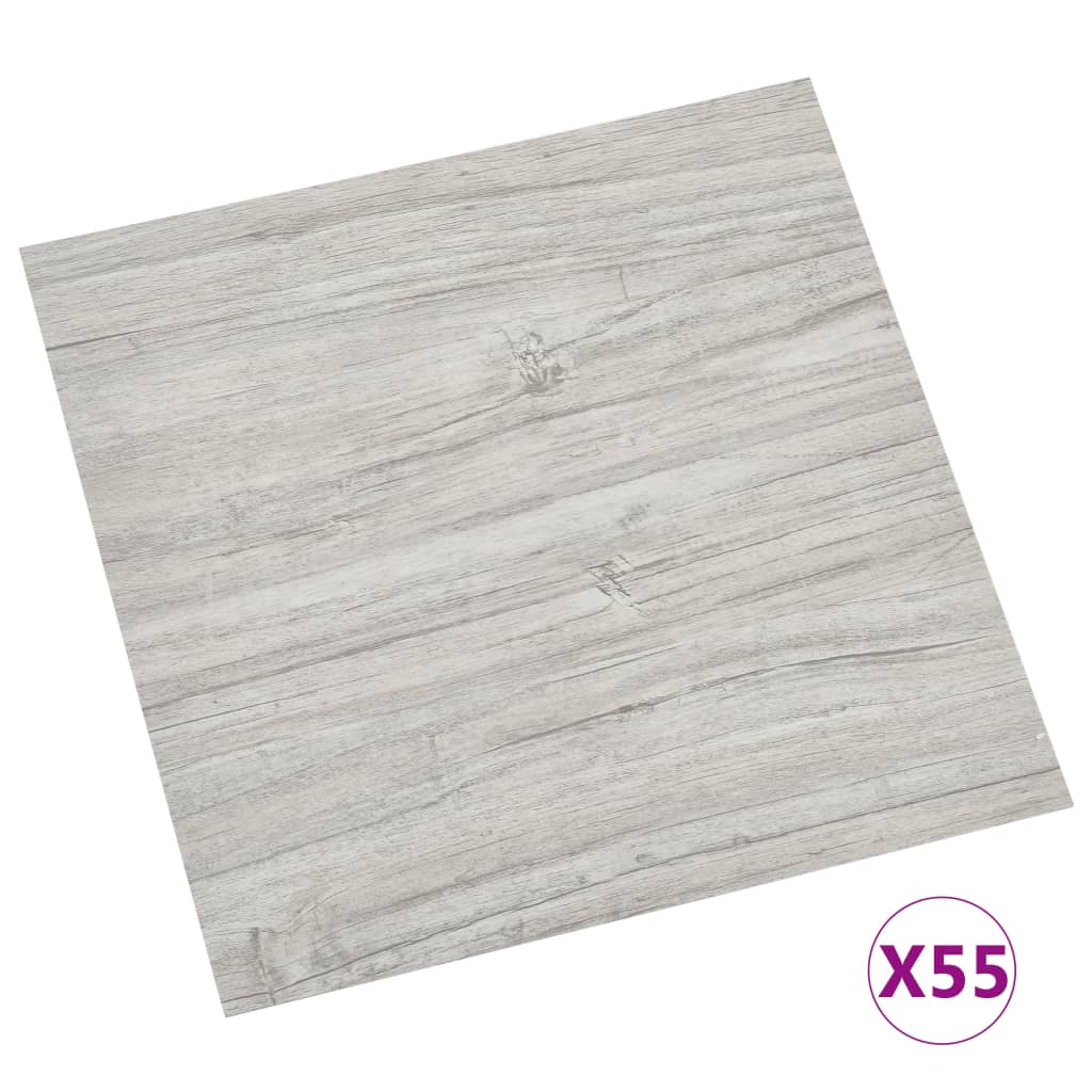 Listoni Pavimenti Autoadesivi 55 pz in PVC 5,11m² Grigio Chiaro - homemem39