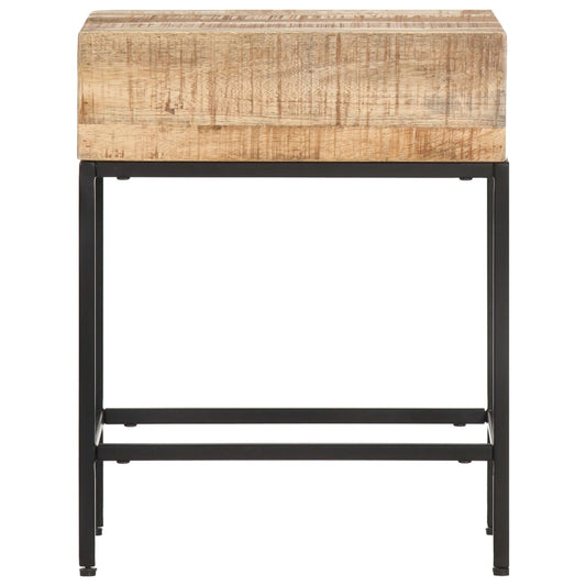 Tavolino 40x30x50 cm in Legno Massello di Mango Grezzo - homemem39