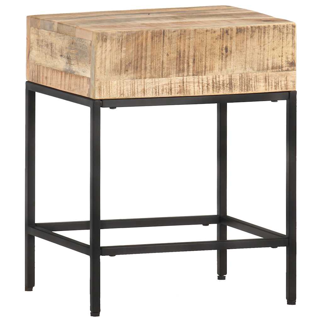 Tavolino 40x30x50 cm in Legno Massello di Mango Grezzo