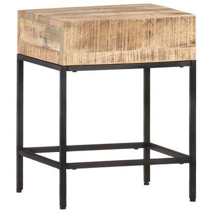 Tavolino 40x30x50 cm in Legno Massello di Mango Grezzo