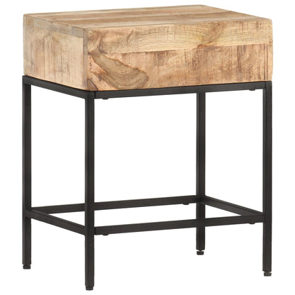 Tavolino 40x30x50 cm in Legno Massello di Mango Grezzo | homemem39