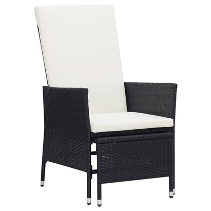 Set Divani da Giardino 2 pz con Cuscini in Polyrattan Nero | homemem39