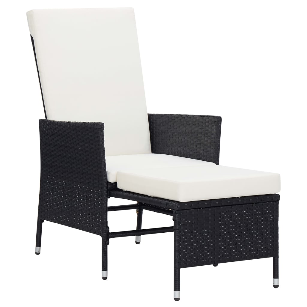 Set Divani da Giardino 2 pz con Cuscini in Polyrattan Nero | homemem39