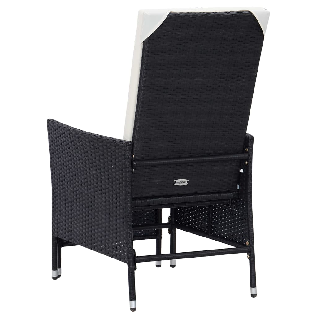 Set Divani da Giardino 2 pz con Cuscini in Polyrattan Nero | homemem39