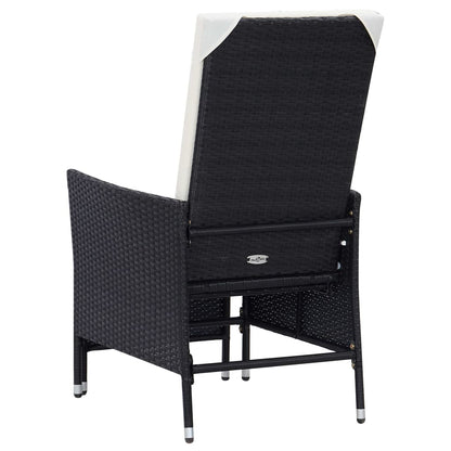 Set Divani da Giardino 2 pz con Cuscini in Polyrattan Nero | homemem39