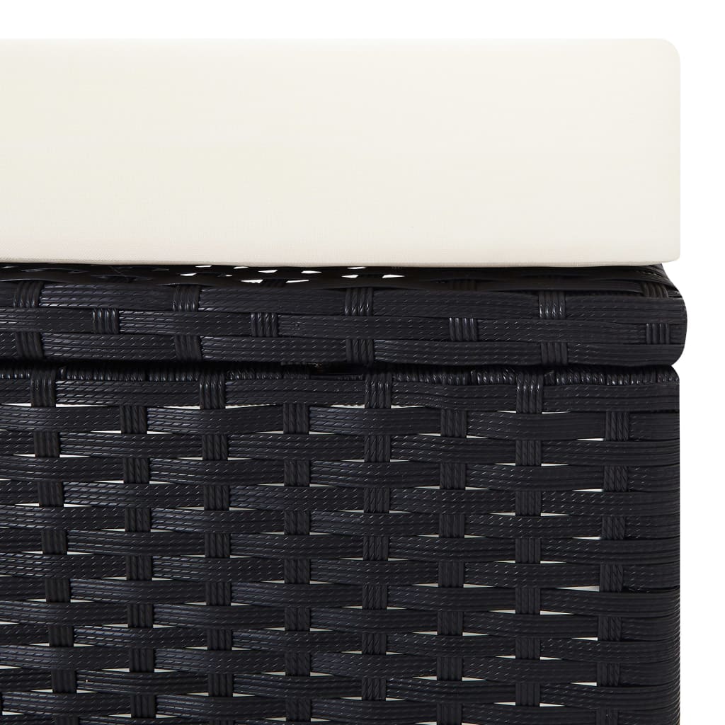 Set Divani da Giardino 2 pz con Cuscini in Polyrattan Nero | homemem39