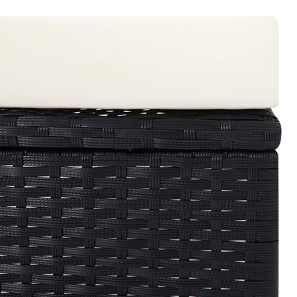 Set Divani da Giardino 2 pz con Cuscini in Polyrattan Nero | homemem39