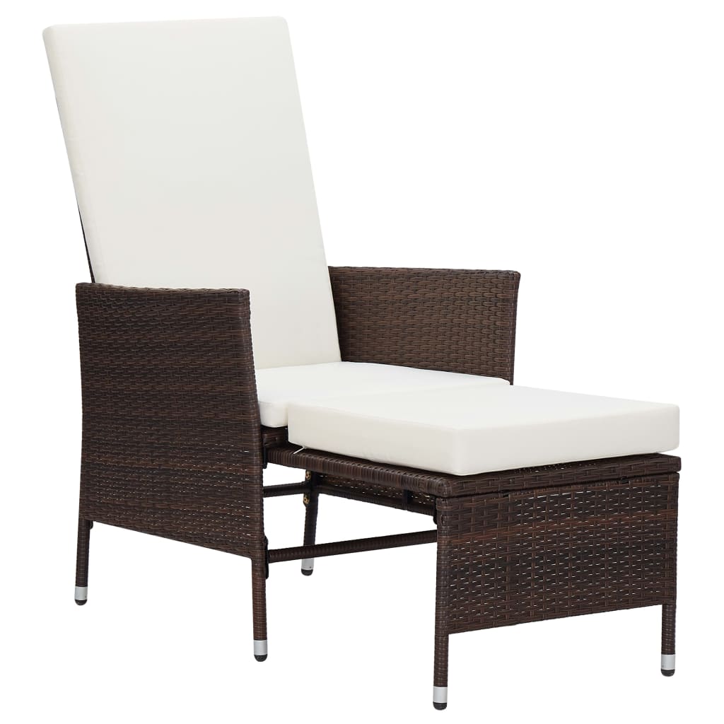 Set Divani da Giardino 2 pz con Cuscini in Polyrattan Marrone | homemem39