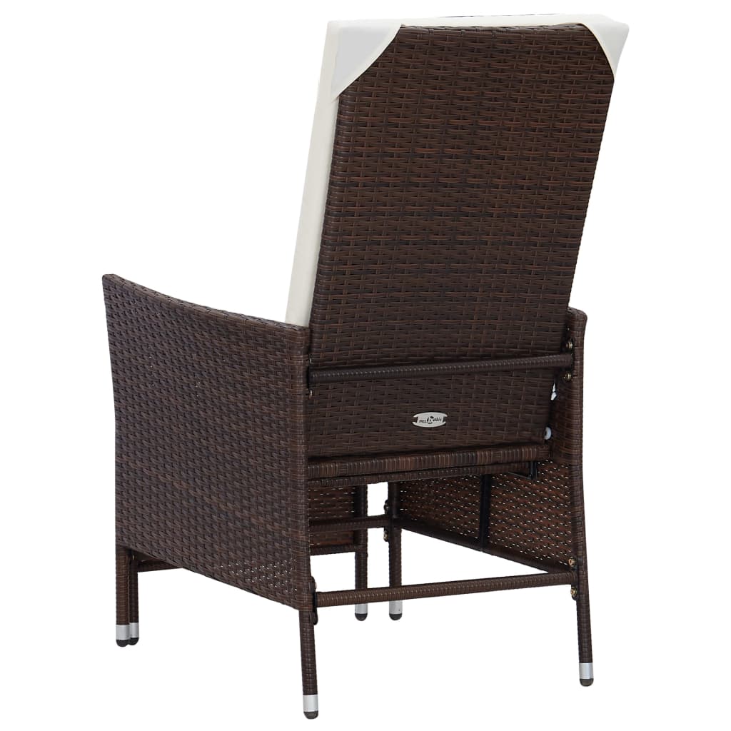 Set Divani da Giardino 2 pz con Cuscini in Polyrattan Marrone | homemem39
