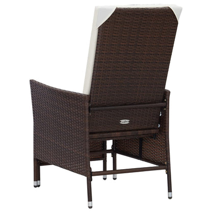 Set Divani da Giardino 2 pz con Cuscini in Polyrattan Marrone | homemem39