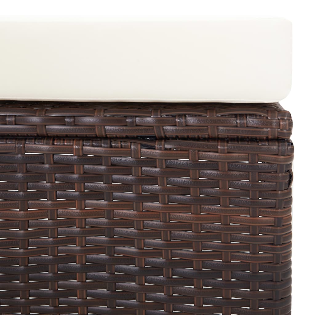 Set Divani da Giardino 2 pz con Cuscini in Polyrattan Marrone | homemem39
