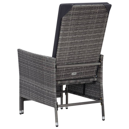 Set Divani da Giardino 2 pz con Cuscini in Polyrattan Grigio | homemem39